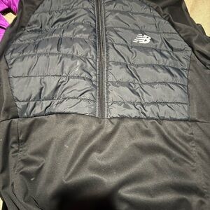 New Balance Black and Dark Gray Quilted Jacket